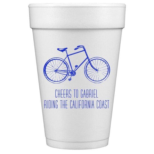 Bicycle Styrofoam Cups